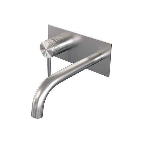 BRAUER Edition Carving inbouw wastafelmengkraan met gebogen uitloop en afdekplaat - 5-NG-083-B6
