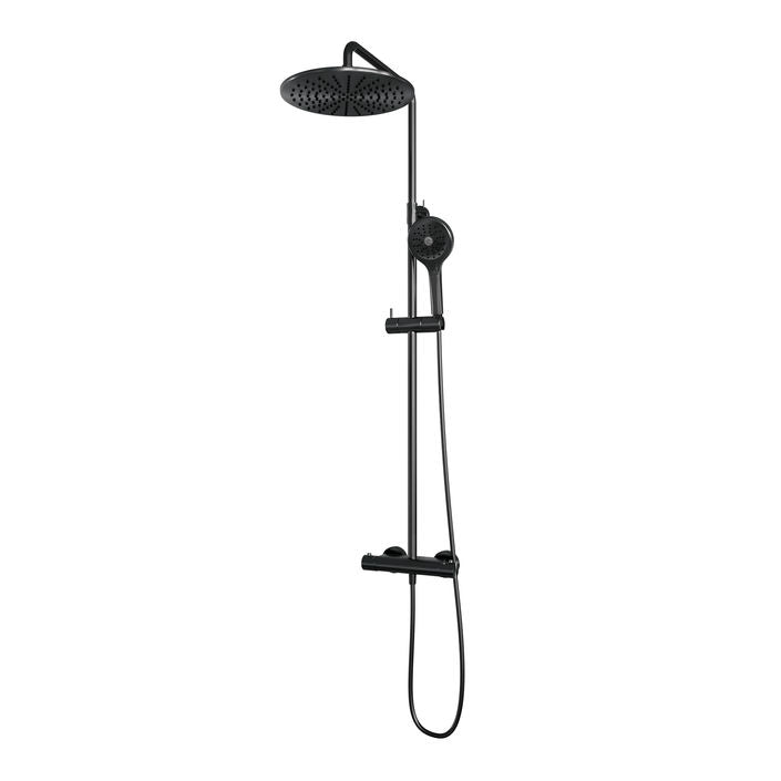Brauer Edition stortdoucheset - hoofddouche 30 cm - ronde handdouche - geborsteld gunmetal PVD