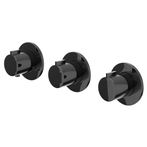 IVY Pact Afbouwdeel inbouwthermostaat met 2 stopkranen symmetry met ronde rozetten - 6202357
