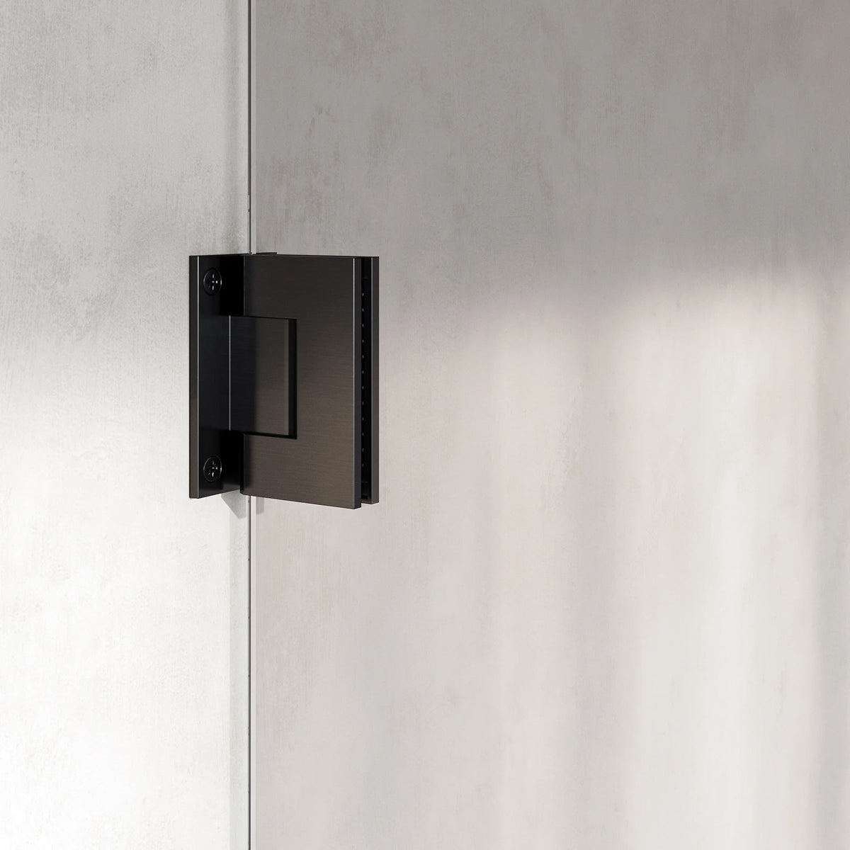 BRAUER Void nisdeur 2-delig helder glas omkeerbaar met draaideur 70 aan muur PVD gunmetal