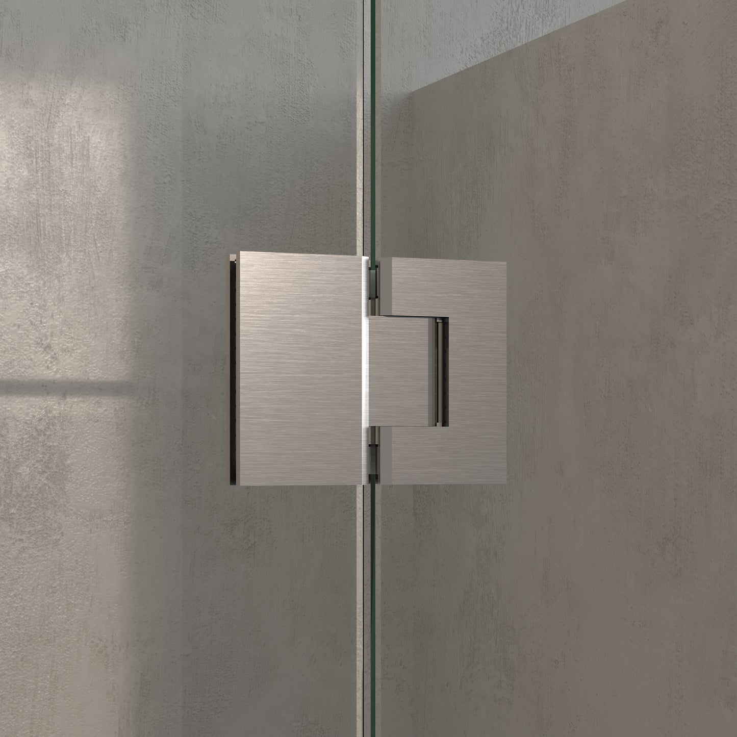 BRAUER Void nisdeur 2-delig helder glas omkeerbaar met draaideur 60 aan glas PVD RVS-kleurig