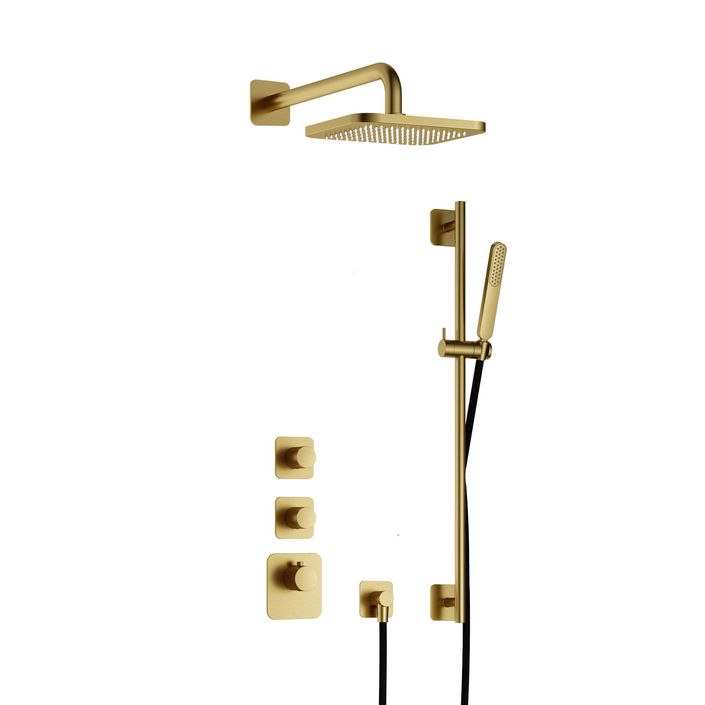 Hotbath Gal Complete thermostatische High Flow dou che InBouwSet Gal met 2 stopkranen