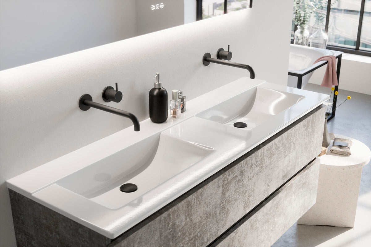 Primabad Level badmeubelset 140 cm asymmetrisch met spiegel
