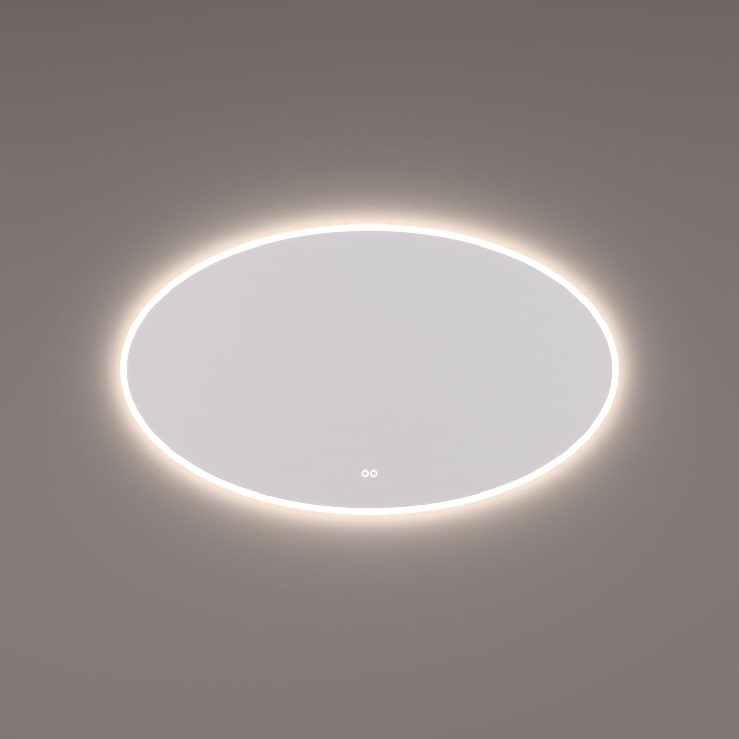 Voorraad spiegel ovaal met directe en indirecte LED verlichting rondom 100x70x3cm + touch dimmer + spiegelverwarming + kleurenwissel