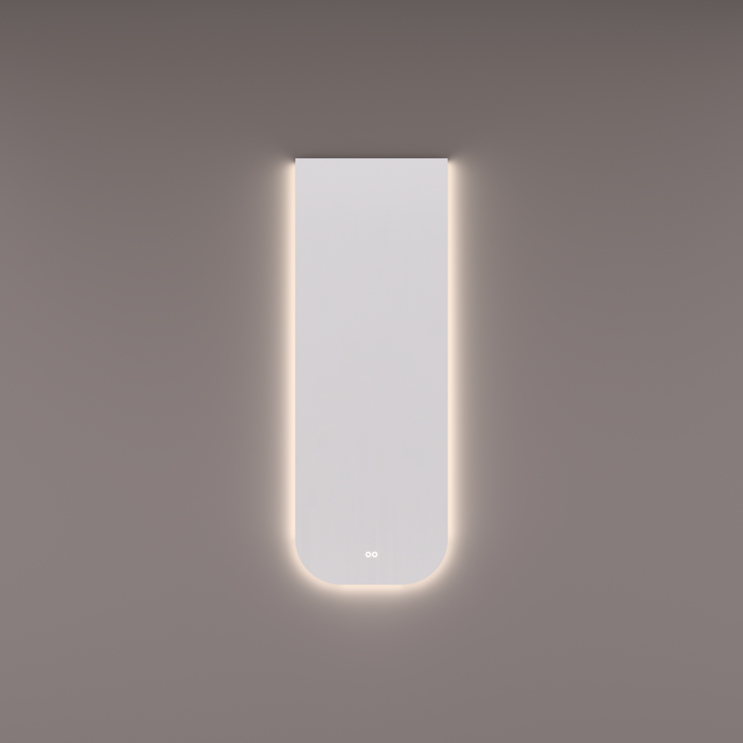 Voorraad spiegel sun-line plafond ovaal-recht met indirecte LED verlichting rondom zijdelings, diameter 50X140 cm + spiegelverwarming + kleurenwissel + touch dimmer