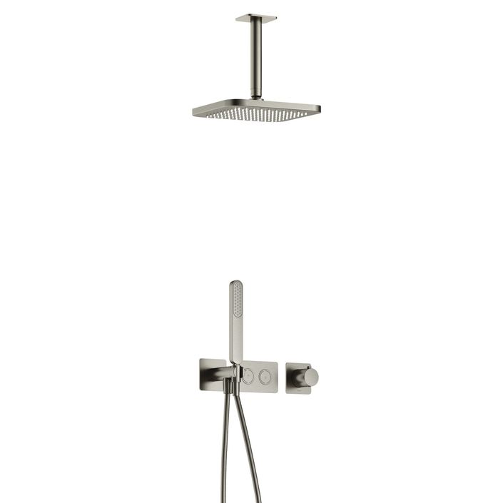 Hotbath Gal Complete thermostatische douche InBouw Set Gal met 2 pushbuttons