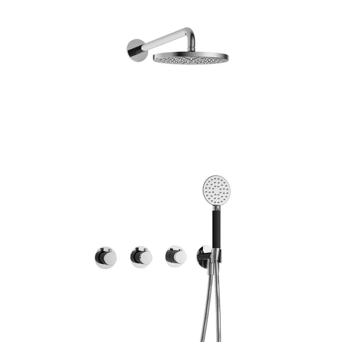 Hotbath Cobber IBS70 inbouw doucheset - ronde handdouche - 25cm hoofddouche - wandarm - wandhouder - chroom