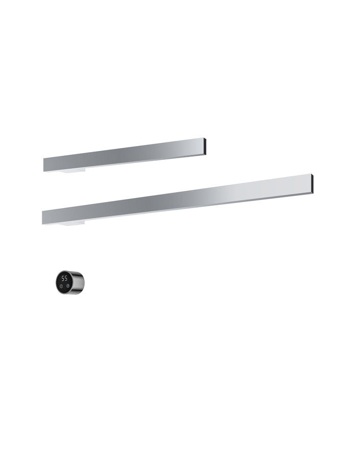 Hotbath set van 2 rails RAS80 SQUARE 80 en RAS50 SQUARE met separate schakelaar en inbouw element