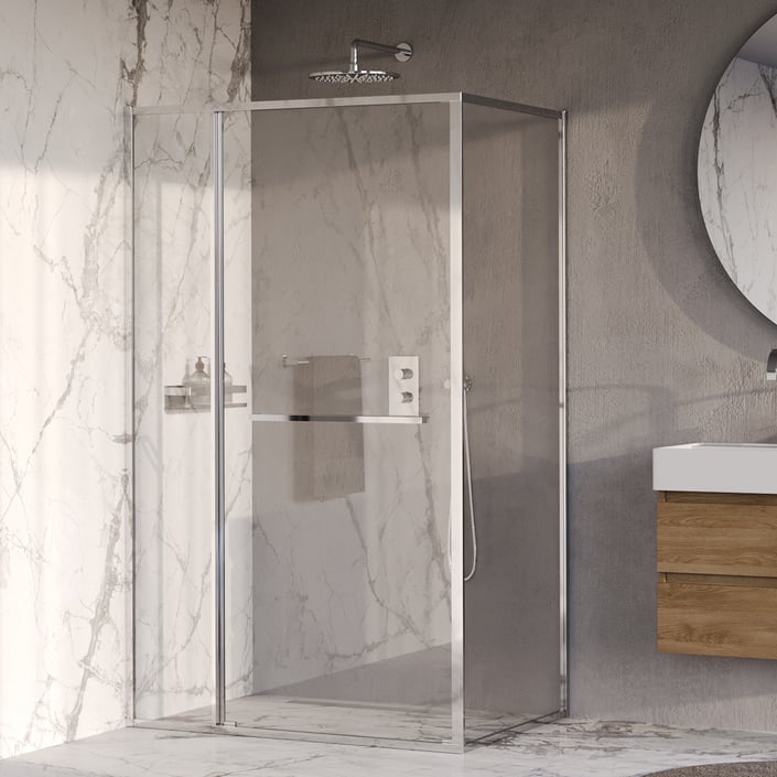 BRAUER Luminis douchecabine 3-delig naar binnen draaiend 120x90x200 omkeerbaar