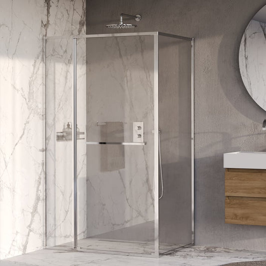 BRAUER Luminis douchecabine 3-delig naar binnen draaiend 120x90x200 omkeerbaar