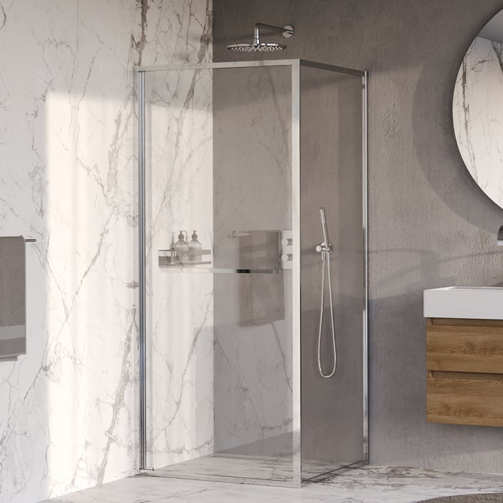 BRAUER Luminis douchecabine 2-delig naar binnen draaiend 90x90x200 omkeerbaar