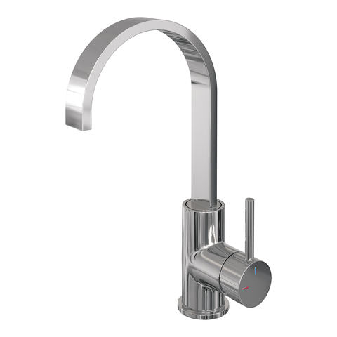 BRAUER Edition Stripe Hoge wastafelmengkraan met platte uitloop - 5-CE-003-S5