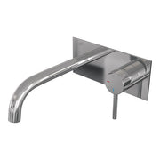 BRAUER Edition Stripe inbouw wastafelmengkraan met gebogen uitloop en afdekplaat - 5-CE-329