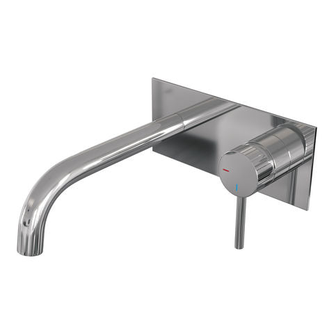 BRAUER Edition Stripe inbouw wastafelmengkraan met gebogen uitloop en afdekplaat - 5-CE-329