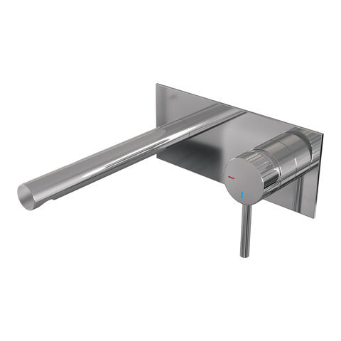 BRAUER Edition Stripe inbouw wastafelmengkraan met rechte uitloop en afdekplaat - 5-CE-330