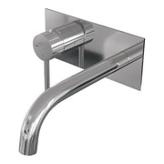BRAUER Edition Stripe inbouw wastafelmengkraan met gebogen uitloop en afdekplaat - 5-CE-333
