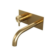 BRAUER Edition inbouw wastafelmengkraan met gebogen uitloop en afdekplaat - 5-GG-083-B5