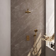 BRAUER Edition Stripe inbouw douchesets met 3-weg omstel rechthoekig - 5-GG-395