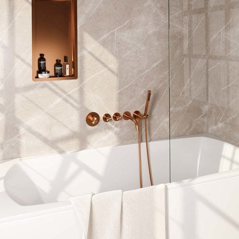 BRAUER Edition Carving inbouw badkraan sets met uitloop - 5-GK-093