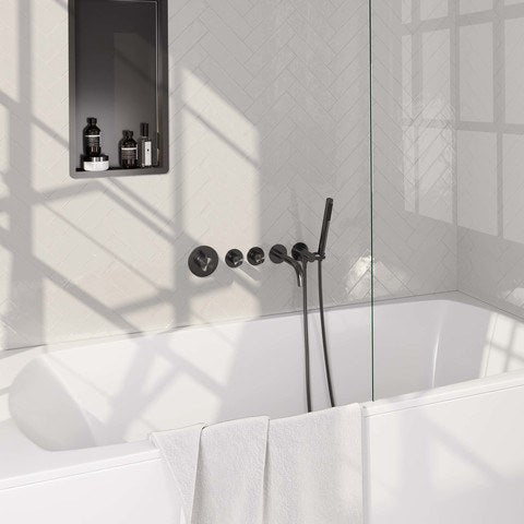 BRAUER Edition Carving inbouw badkraan sets met uitloop - 5-GM-093