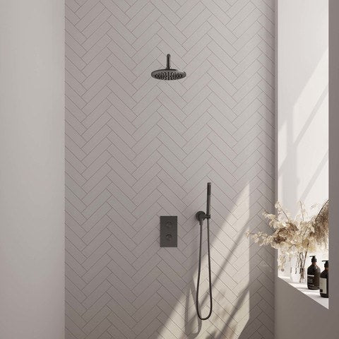 BRAUER Edition Carving inbouw douchesets met 3-weg omstel rechthoekig - 5-GM-123