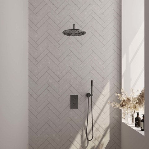 BRAUER Edition Carving inbouw douchesets met 3-weg omstel rechthoekig - 5-GM-124
