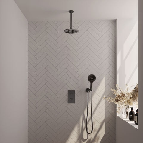 BRAUER Edition Carving inbouw douchesets met 3-weg omstel rechthoekig - 5-GM-131