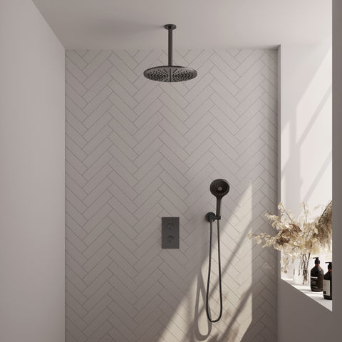 BRAUER Edition Carving inbouw douchesets met 3-weg omstel rechthoekig - 5-GM-132