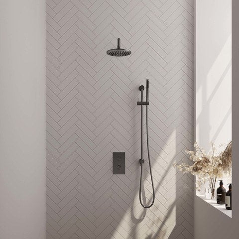 BRAUER Edition Carving inbouw douchesets met 3-weg omstel rechthoekig - 5-GM-135