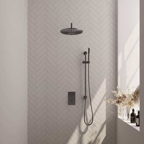 BRAUER Edition Carving inbouw douchesets met 3-weg omstel rechthoekig - 5-GM-136