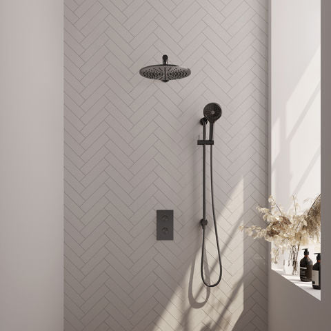 BRAUER Edition Carving inbouw douchesets met 3-weg omstel rechthoekig - 5-GM-140