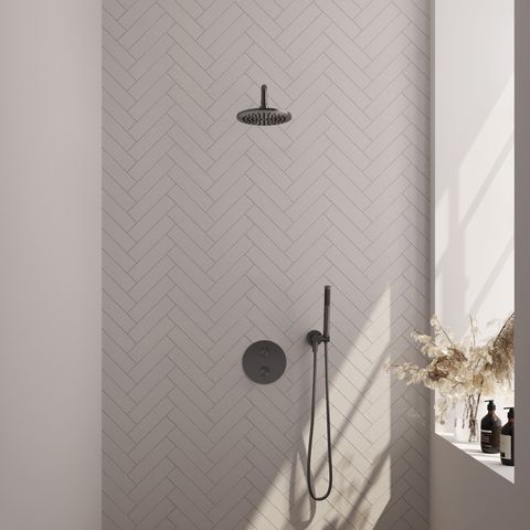 BRAUER Edition Carving inbouw douchesets met 3-weg omstel rond - 5-GM-293