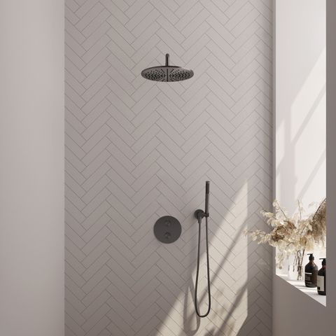 BRAUER Edition Carving inbouw douchesets met 3-weg omstel rond - 5-GM-294