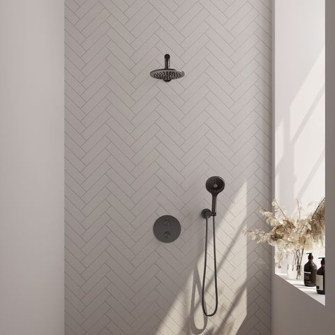 BRAUER Edition Carving inbouw douchesets met 3-weg omstel rond - 5-GM-297