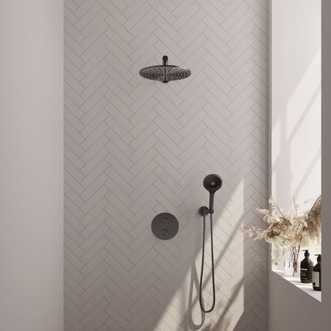 BRAUER Edition Carving inbouw douchesets met 3-weg omstel rond - 5-GM-298