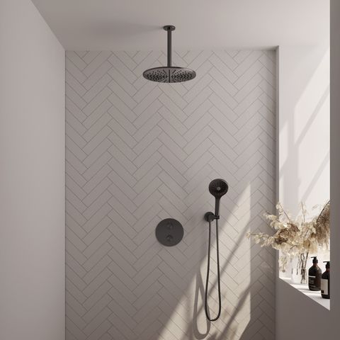 BRAUER Edition Carving inbouw douchesets met 3-weg omstel rond - 5-GM-302