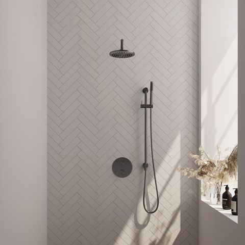 BRAUER Edition Carving inbouw douchesets met 3-weg omstel rond - 5-GM-305