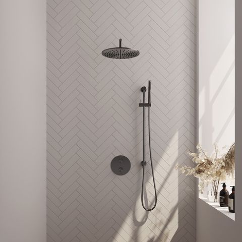 BRAUER Edition Carving inbouw douchesets met 3-weg omstel rond - 5-GM-306
