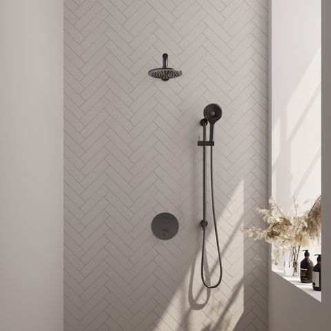 BRAUER Edition Carving inbouw douchesets met 3-weg omstel rond - 5-GM-309