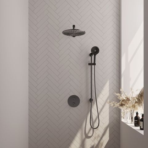 BRAUER Edition Carving inbouw douchesets met 3-weg omstel rond - 5-GM-310