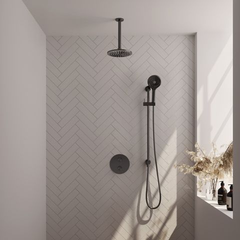 BRAUER Edition Carving inbouw douchesets met 3-weg omstel rond - 5-GM-313