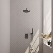BRAUER Edition Stripe inbouw douchesets met 3-weg omstel rechthoekig - 5-GM-391