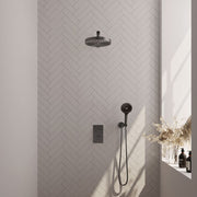 BRAUER Edition Stripe inbouw douchesets met 3-weg omstel rechthoekig - 5-GM-395