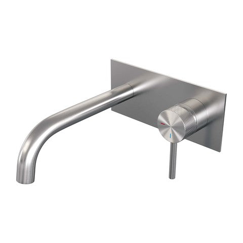 BRAUER Edition Carving inbouw wastafelmengkraan met gebogen uitloop en afdekplaat - 5-NG-004-B6