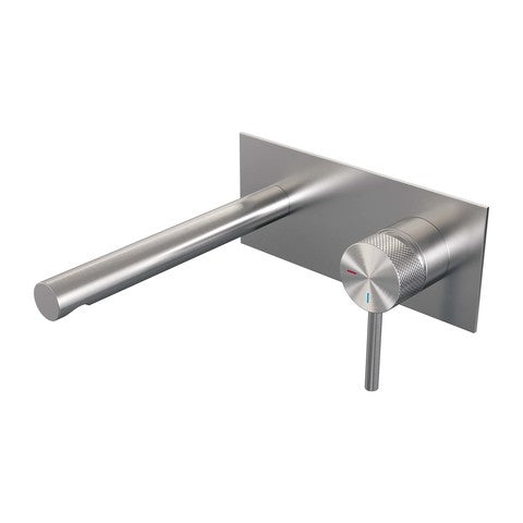 BRAUER Edition Carving inbouw wastafelmengkraan met rechte uitloop en afdekplaat - 5-NG-004-S6