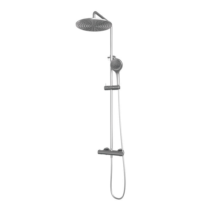 Brauer Edition stortdoucheset - hoofddouche 30cm - ronde handdouche - geborsteld RVS PVD