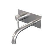 BRAUER Edition Carving inbouw wastafelmengkraan met gebogen uitloop en afdekplaat - 5-NG-083-B6
