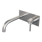 BRAUER Edition Stripe inbouw wastafelmengkraan met gebogen uitloop en afdekplaat - 5-NG-329