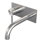 BRAUER Edition Stripe inbouw wastafelmengkraan met gebogen uitloop en afdekplaat - 5-NG-333