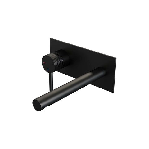 BRAUER Edition Carving inbouw wastafelmengkraan met rechte uitloop en afdekplaat - 5-S-083-S6